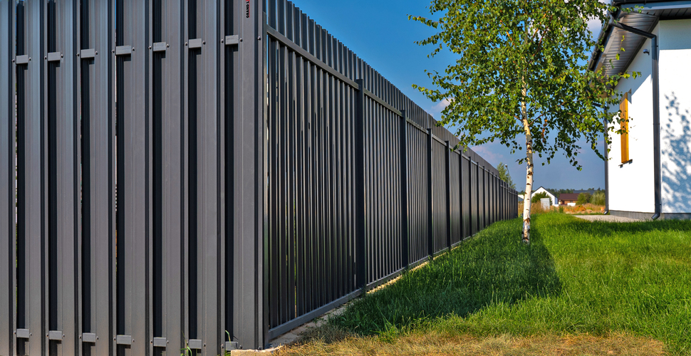 Солнце и воздух на участке с забором из Штакетника